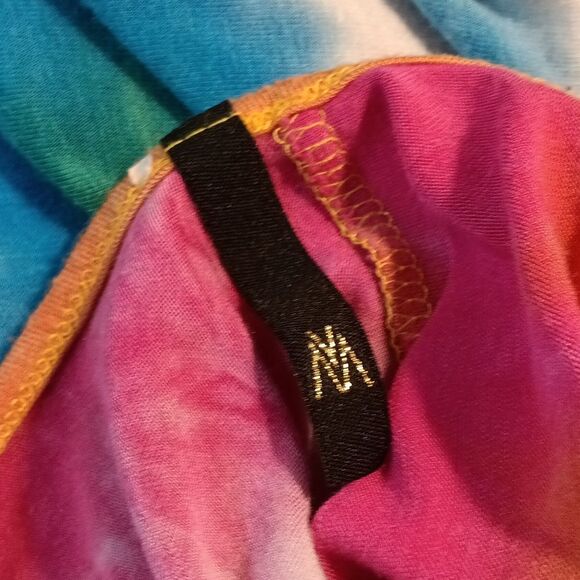 Women Multi Colorful Tie-Dye Jumpsuit sz M Boho Hippie - Picture 11 of 11